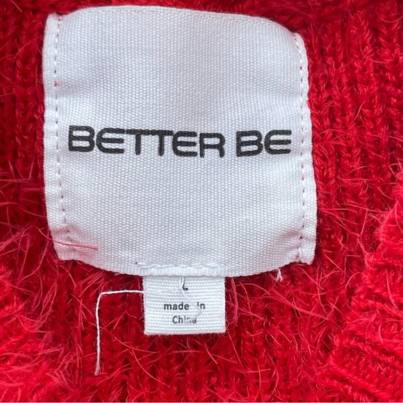 Women's Faux Angora Shaggy Sheath with Short Sleeves L juniors - Picture 3 of 7